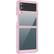 Angle. SaharaCase - Hybrid-Flex Hard Shell Case for Samsung Galaxy Z Flip4 - Clear/Pink.