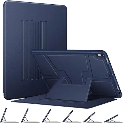 Front. Kitcheniva - Magnetic Folio Stand Case For iPad Air 10.5 Inch 3rd Gen 2019 And iPad Pro 10.5 Inch 2017 Navy - Navy.