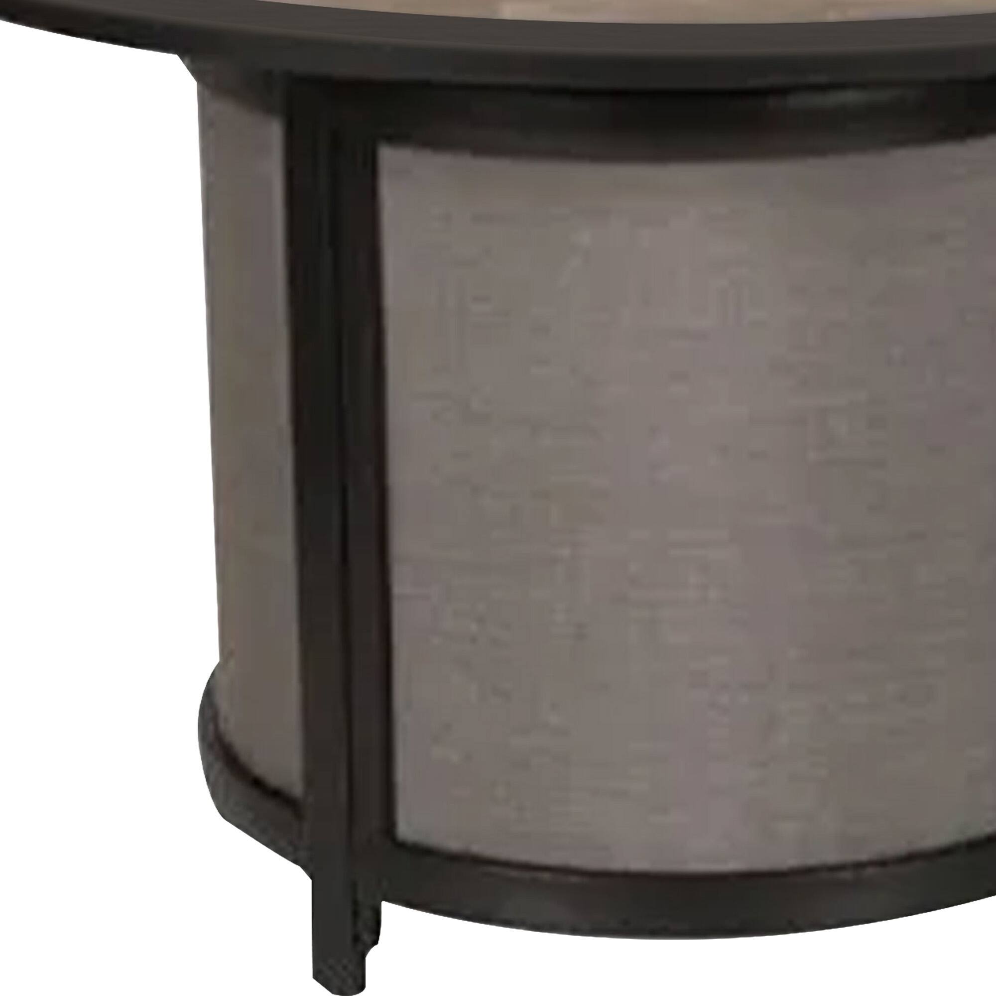 Alt View 3. Four Seasons Courtyard - Four Seasons Courtyard Edison Park 54 Inch LP Gas Fire Pit Table, Gray Finish - Gray.