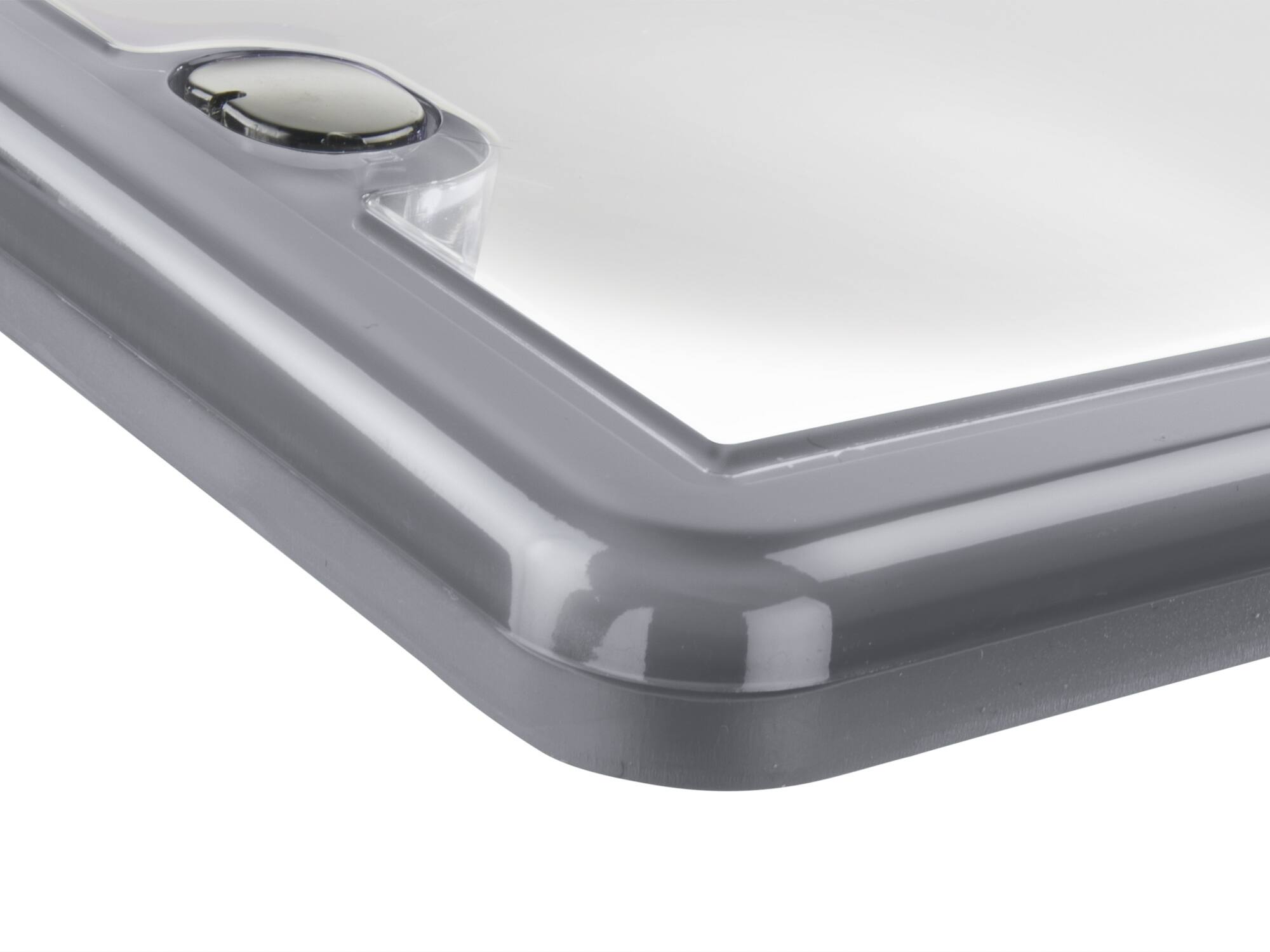 Alt View 1. WeatherTech - ClearCover | License Plate Frame with Clear Cover Lens, Multi-Flex Gasket and Stainless Steel Hardware - Beluga Grey.
