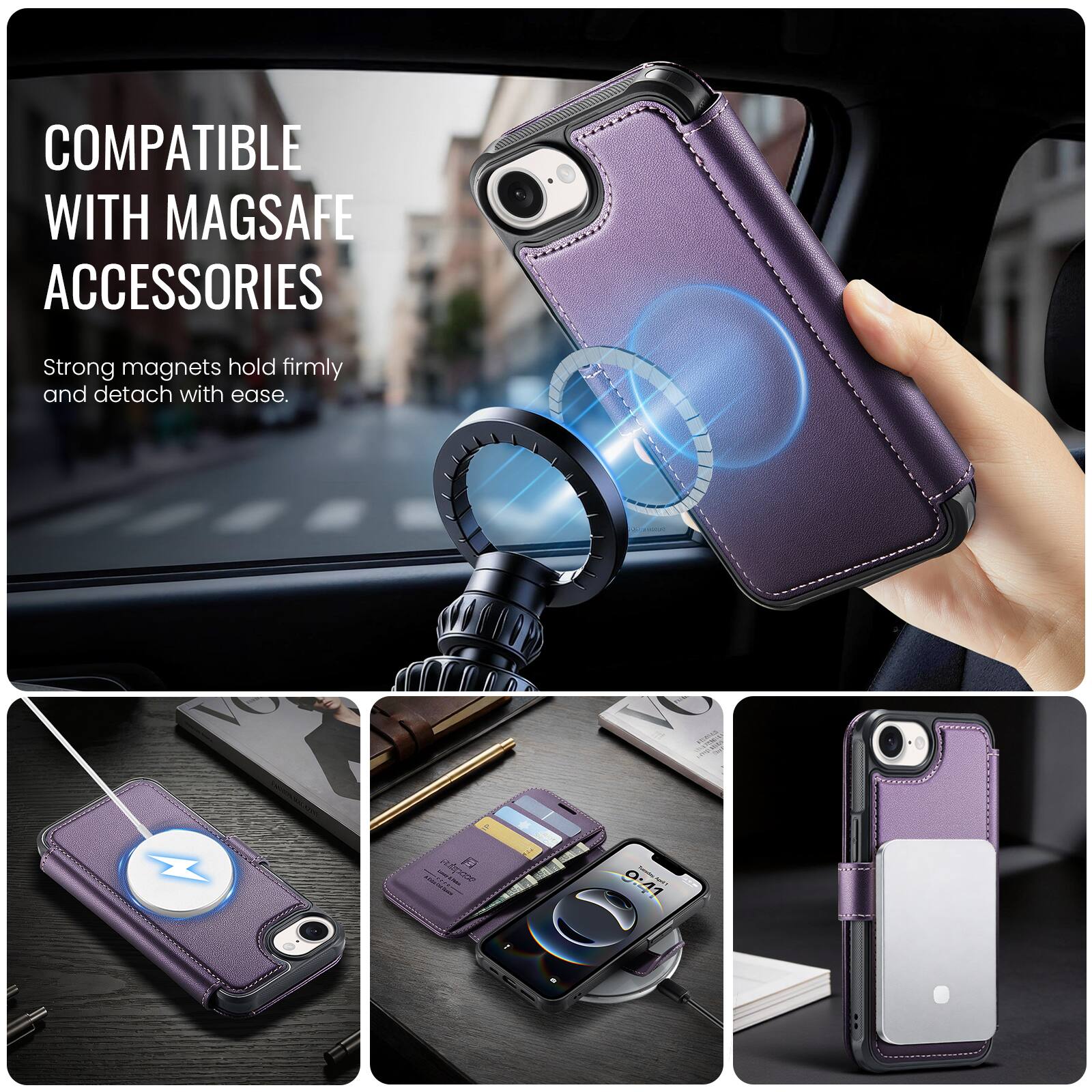 COMPATIBLE WITH MAGSAFE ACCESSORIES

Strong magnets hold firmly and detach with ease.