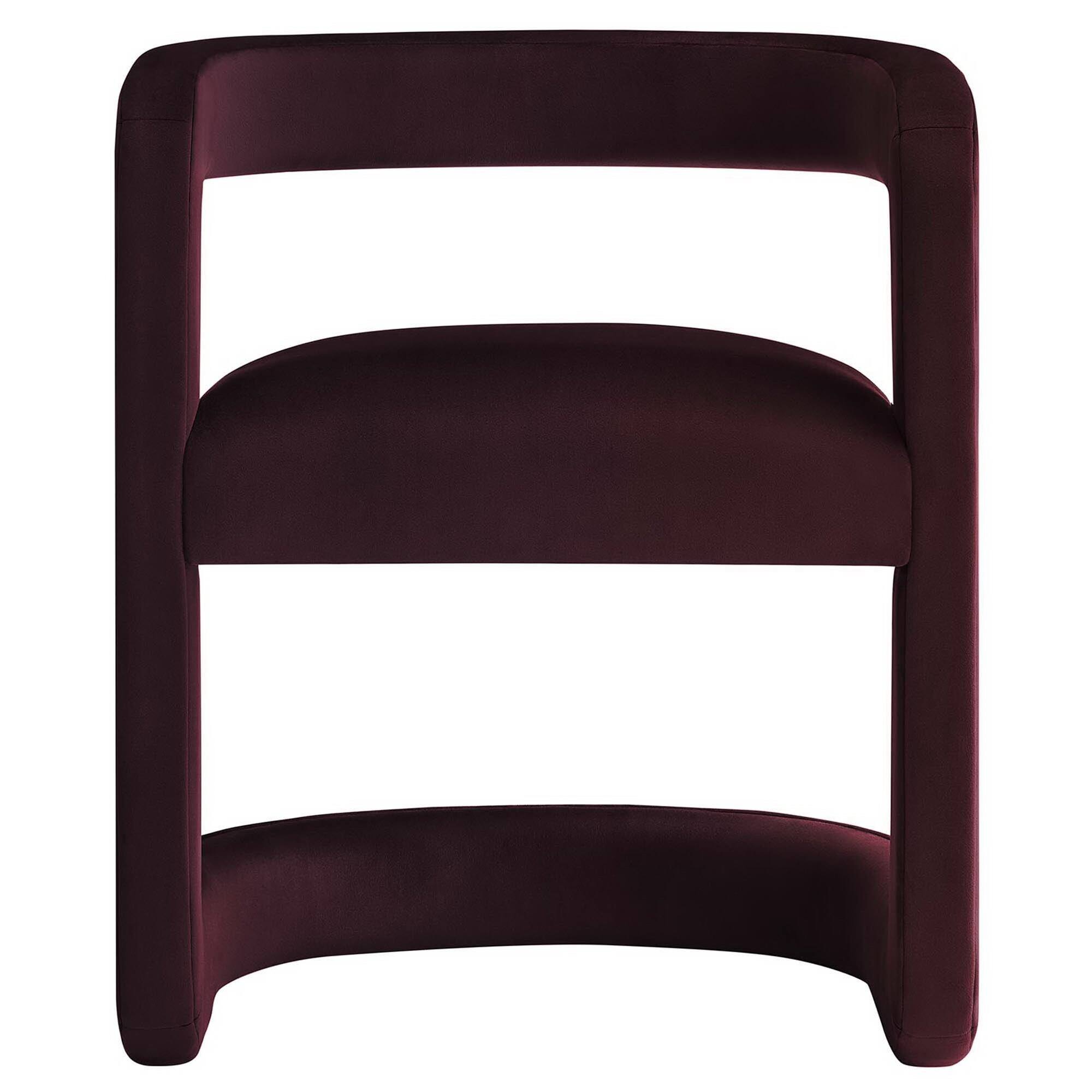Alt View 5. Modway - Winslow Performance Velvet Barrel Accent Chair by Modway - Mulberry.