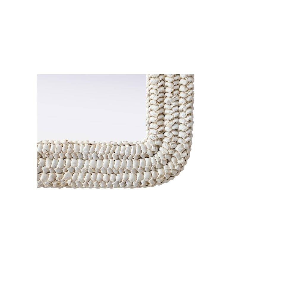 Back. Elegant Decor - Arch Cornhusk Mirror 24x42 in Linen White - Linen White.