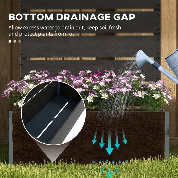 BOTTOM DRAINAGE GAP  
Allow excess water to drain out, keep soil fresh and protect plants from rot
