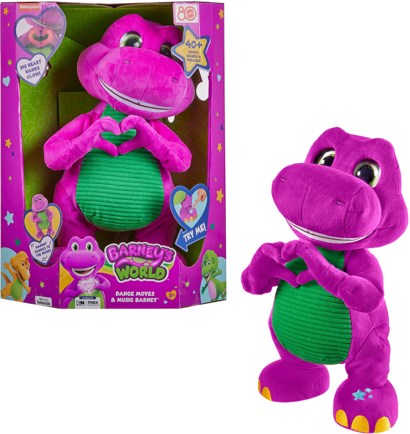 Fisher Price - Barney's World: Dance Moves & Music Barney - COLLECTABLES - Multicolor