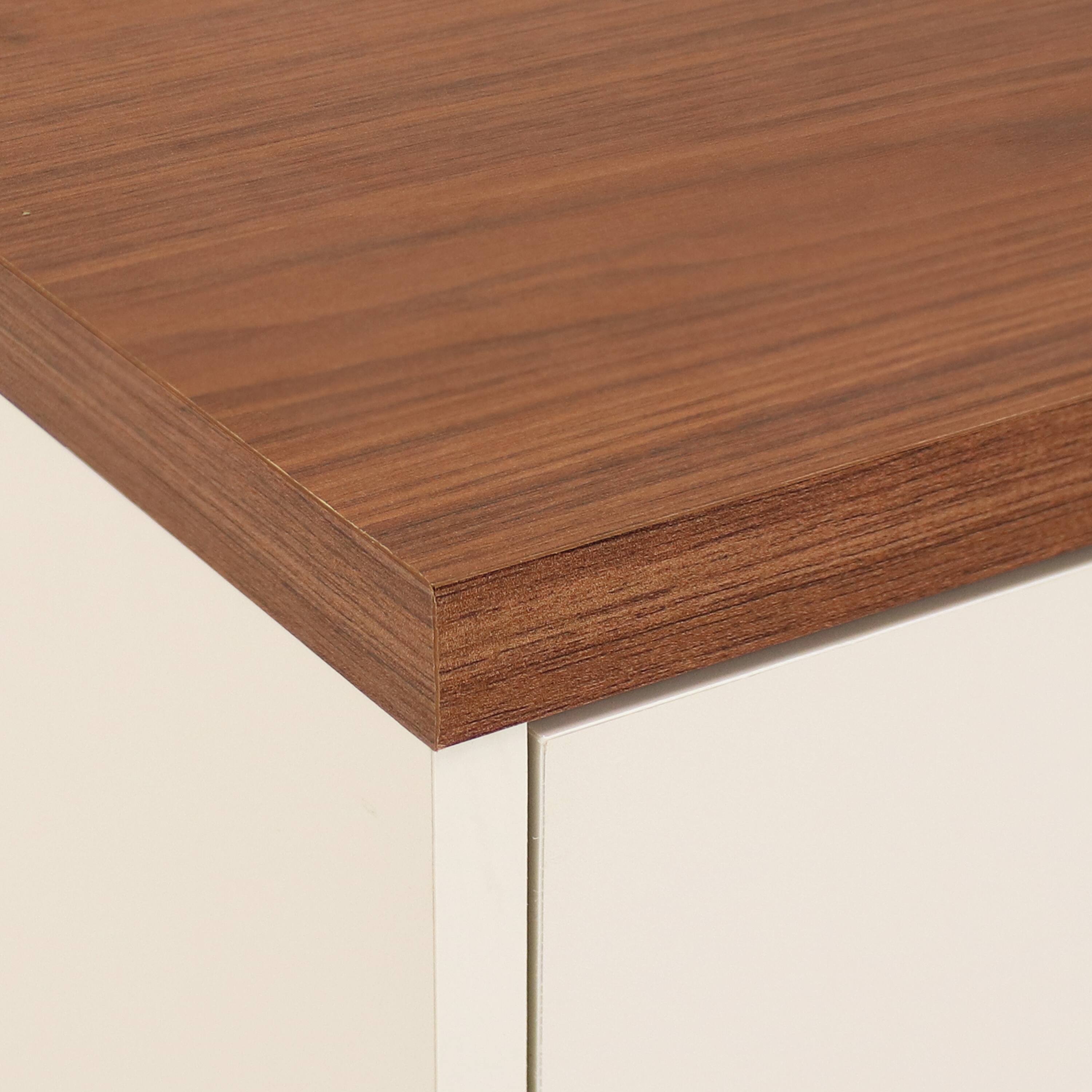 Alt View 9. Sunnydaze - Mid-Century Modern 2-Door Accent Buffet Cabinet - Latte.