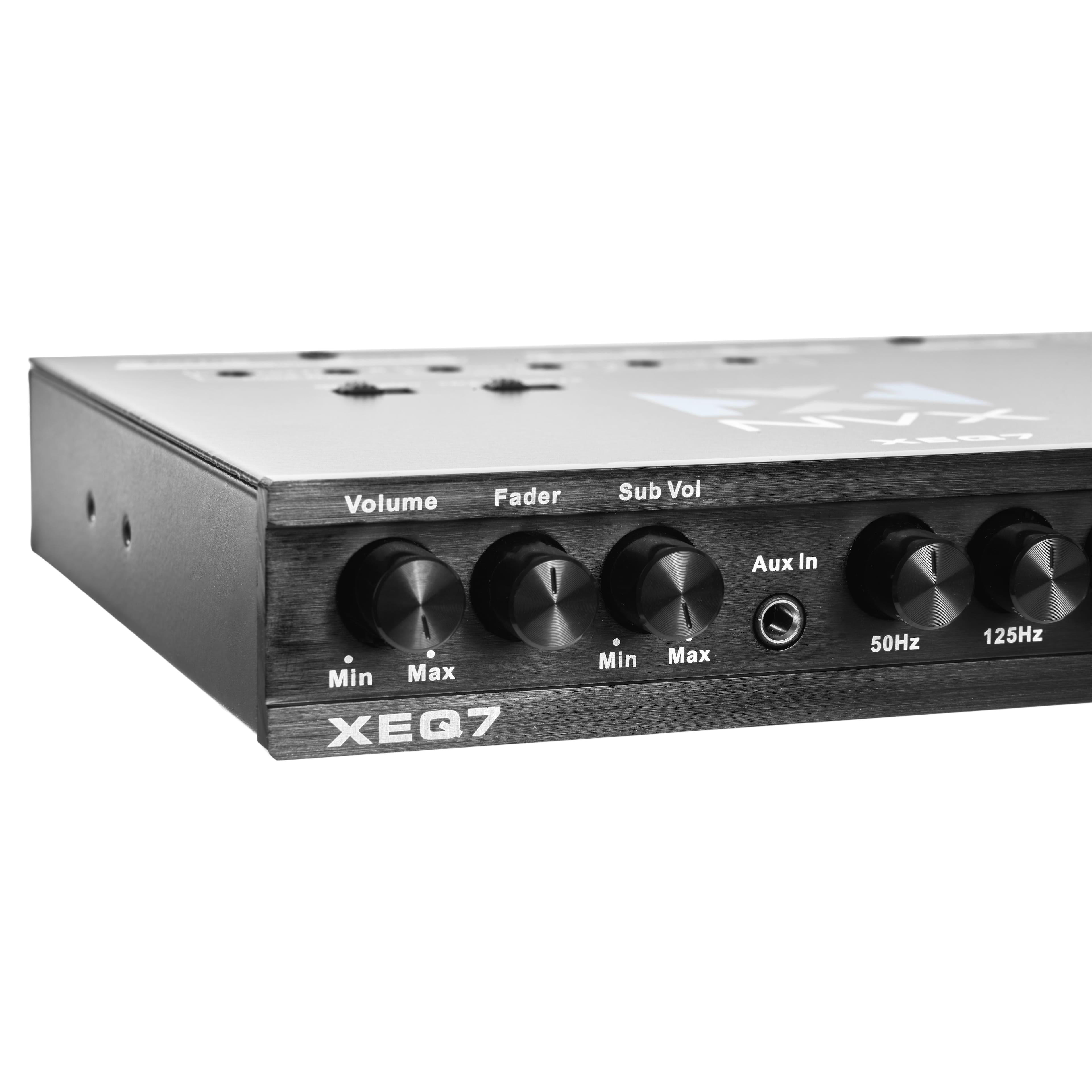 NVX 7 Band XEQ7 Graphic Equalizer with Front 3.5mm Aux Input, Dual
