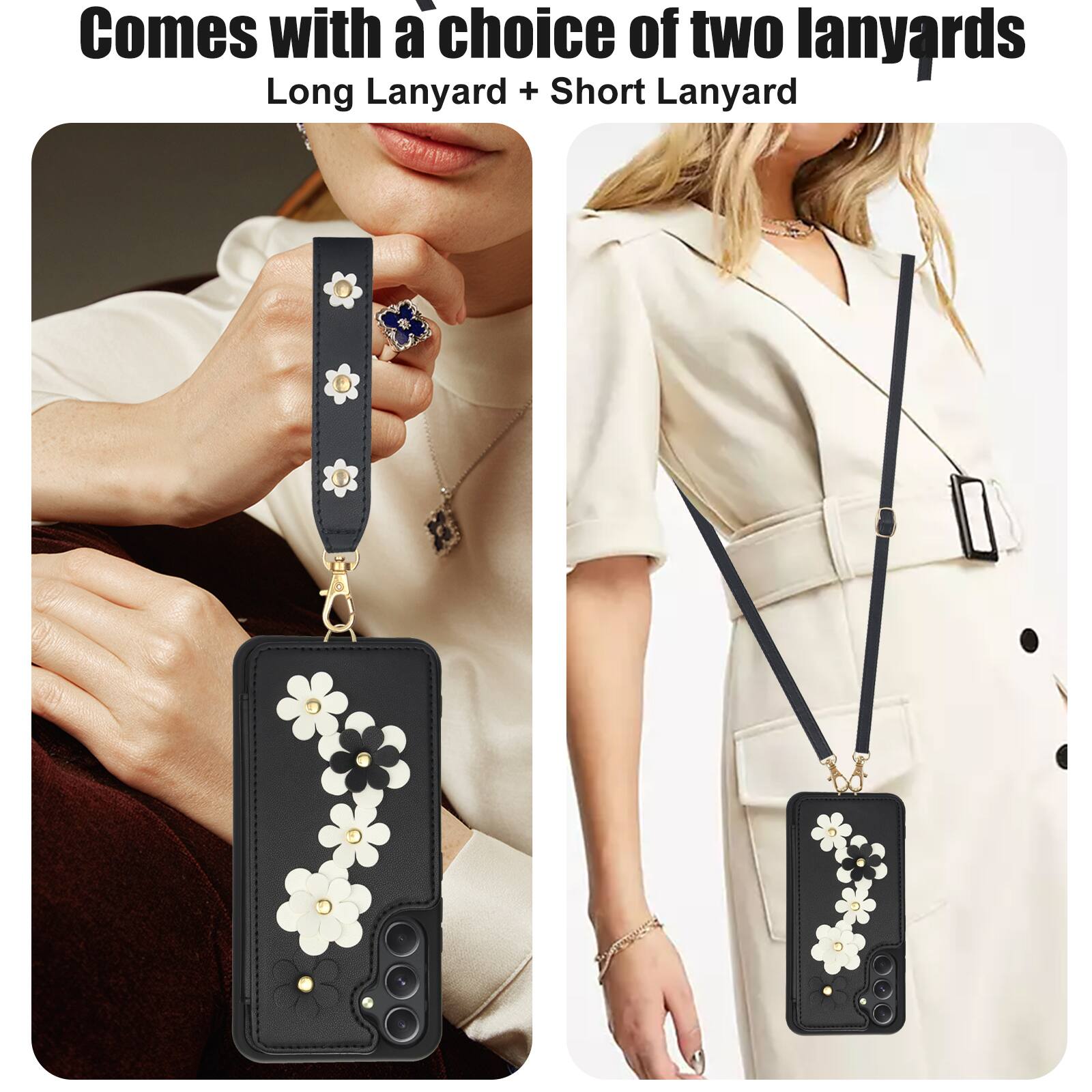 Comes with a choice of two lanyards: Long Lanyard + Short Lanyard