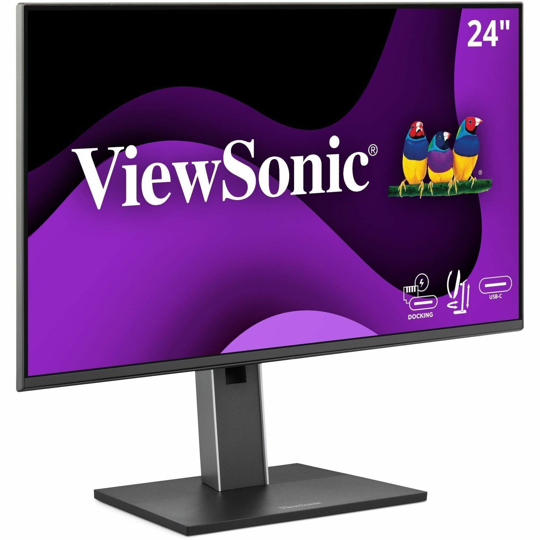 ViewSonic - VG2458 23.8" IPS LED FHD 100Hz Monitor (USB, HDMI) - Black
