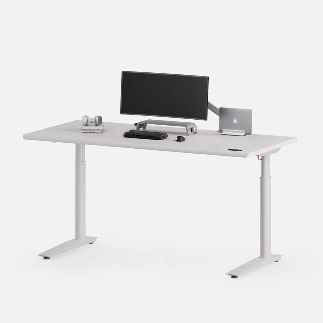 Autonomous - SmartDesk 5 Electric Standing Desk - SmartDesk 5 Pro Expanse - Titanium White