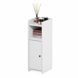Furinno - FULDA Bathroom Storage Cabinet, 4-Tier Bathroom Cabinet, 24H, for Small Spaces, Bathroom, Living Room, Entryway - White