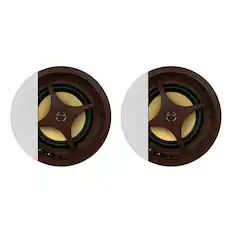 Front. Proficient Audio - 8-In. 175-Watt Signature C895s 2-Way In-Ceiling Speaker Pair, Aramid Fiber Woofer, Pivoting Tweeter, 8 Ohms - White.