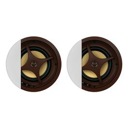 Proficient Audio - 8-In. 175-Watt Signature C895s 2-Way In-Ceiling Speaker Pair, Aramid Fiber Woofer, Pivoting Tweeter, 8 Ohms - White