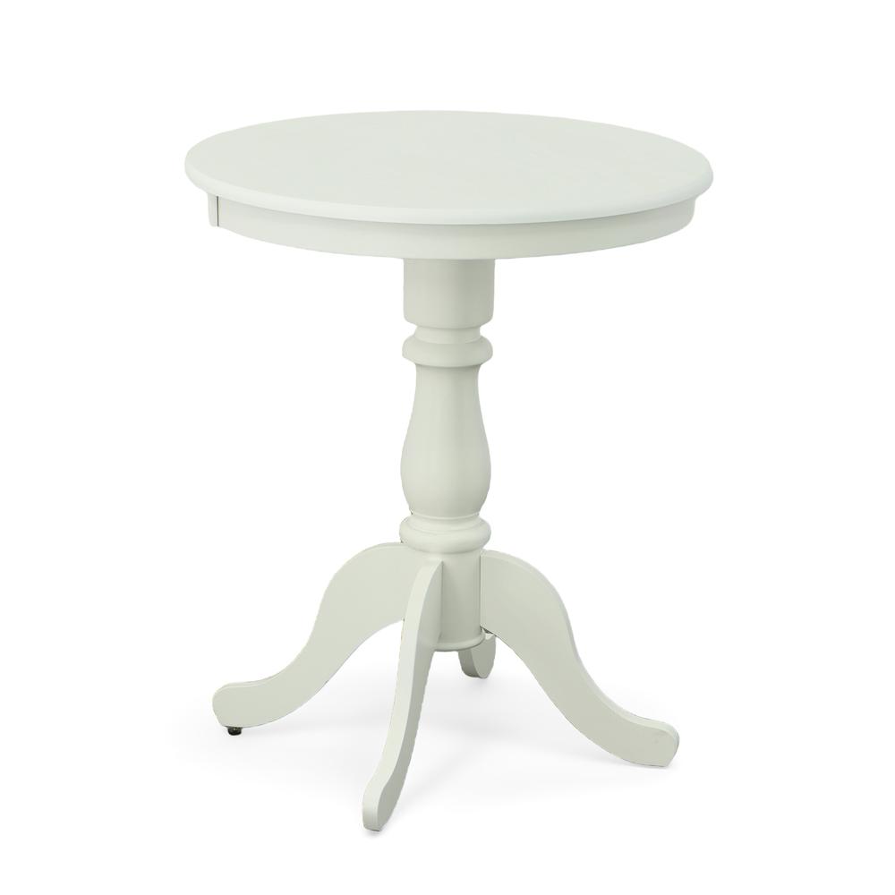 Angle. Carolina Chair & Table - Fairview 30" Round Pedestal Bar Table - White - White.