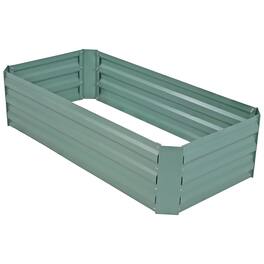 Sunnydaze - Rectangle Galvanized Steel Raised Bed - 4 x 2 x 1 ft - Green