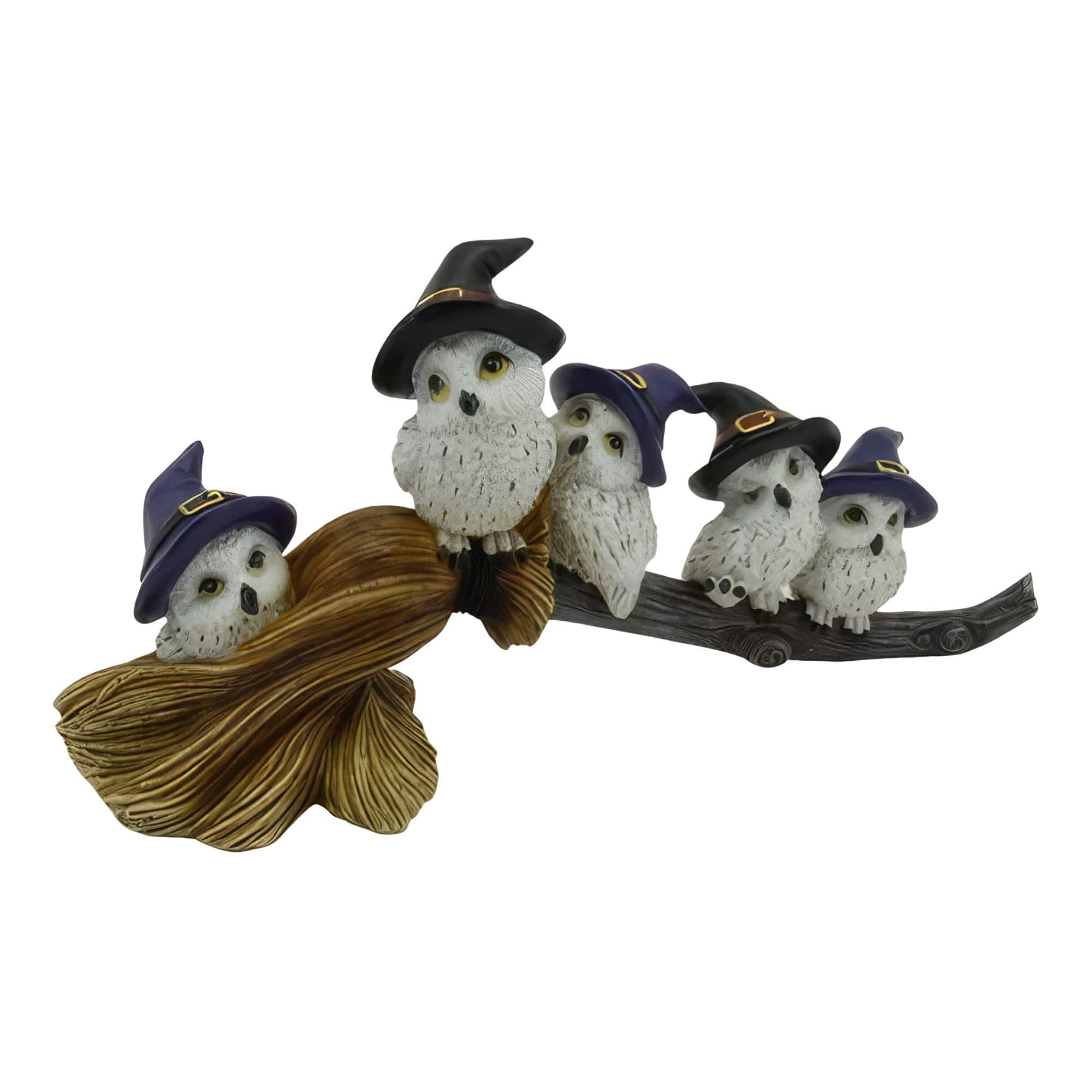FC Design - 10"W Owl Family on Bloom Figurine Statue Office Desk Tabletop Home Decor Gift - Multi-Color