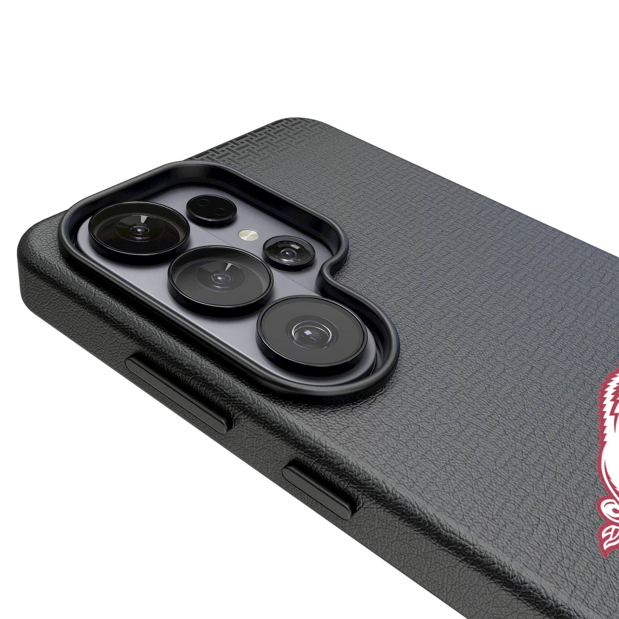 Alt View 2. Keyscaper - Arkansas Razorbacks Linen Galaxy Magnetic Bump Case - S25 Ultra - Black.