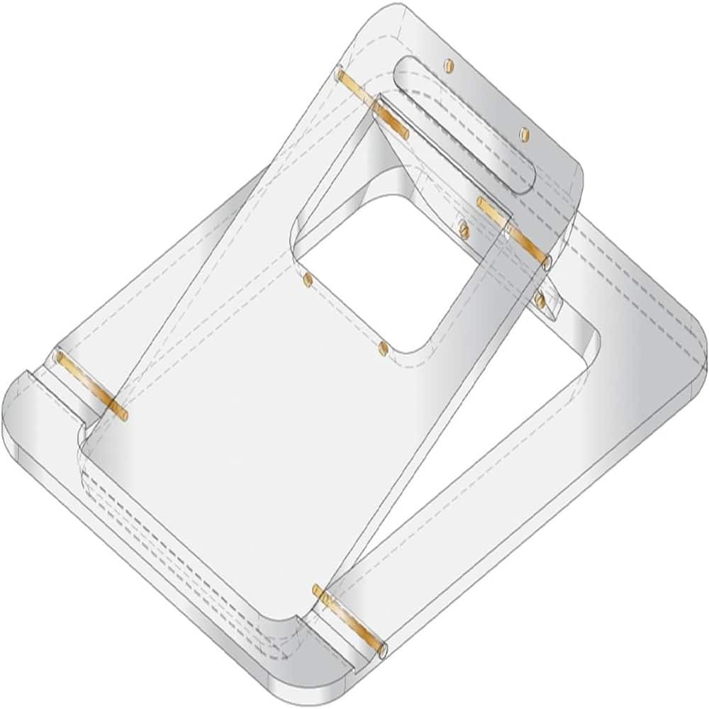 ACJPR - Acrylic Laptop Stand, Fold-Flat Design with Slide-Resistant Base - Transparent