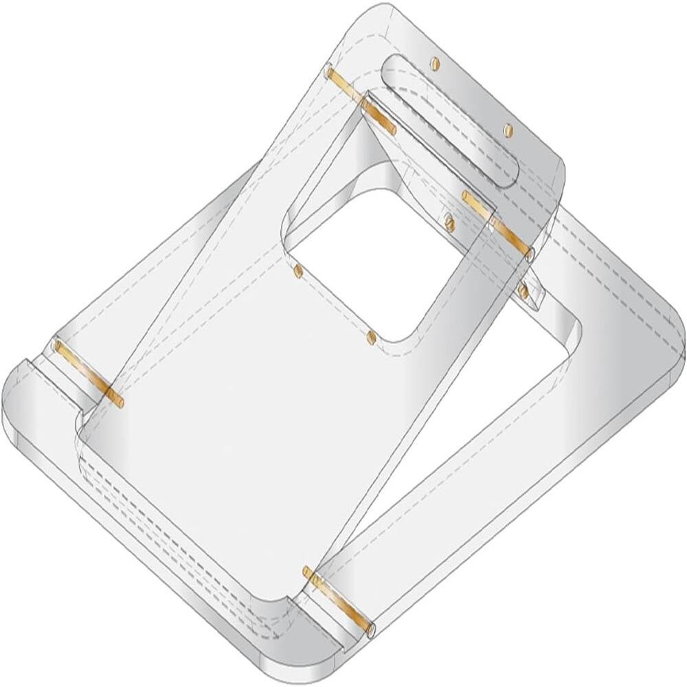 ACJPR - Acrylic Laptop Stand, Fold-Flat Design with Slide-Resistant Base - Transparent