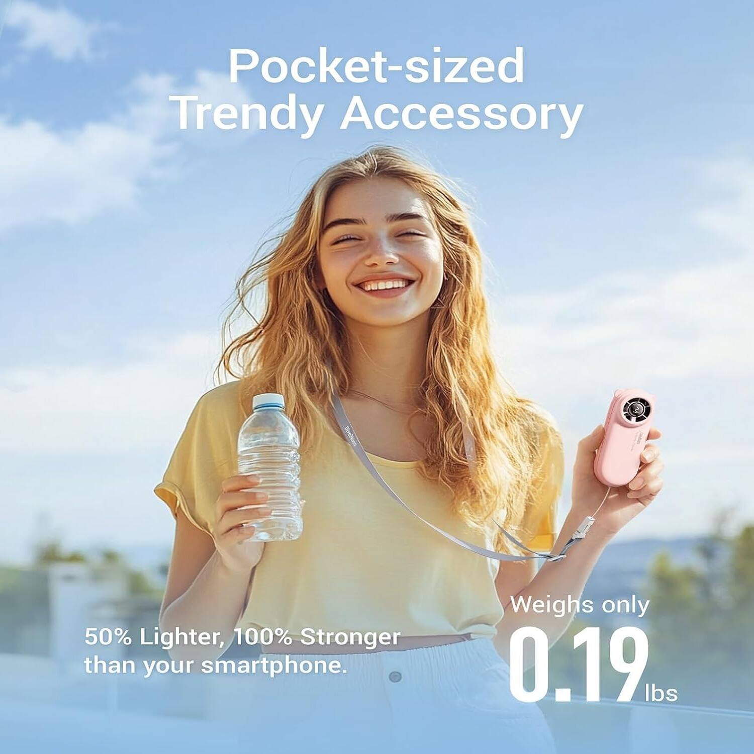 Pocket-sized Trendy Accessory, 50% Lighter, 100% Stronger than your smartphone. Weighs only 0.19 lbs.