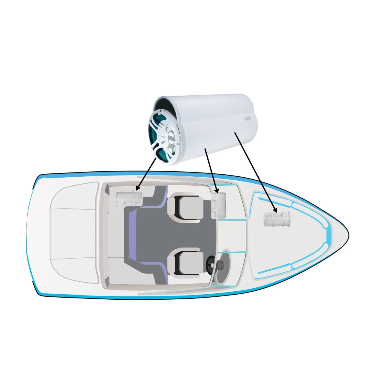 Left. Bazooka - Bazooka 8-Inch 4Ohm Marine Passive Bass Tubes Subwoofer for Boats.