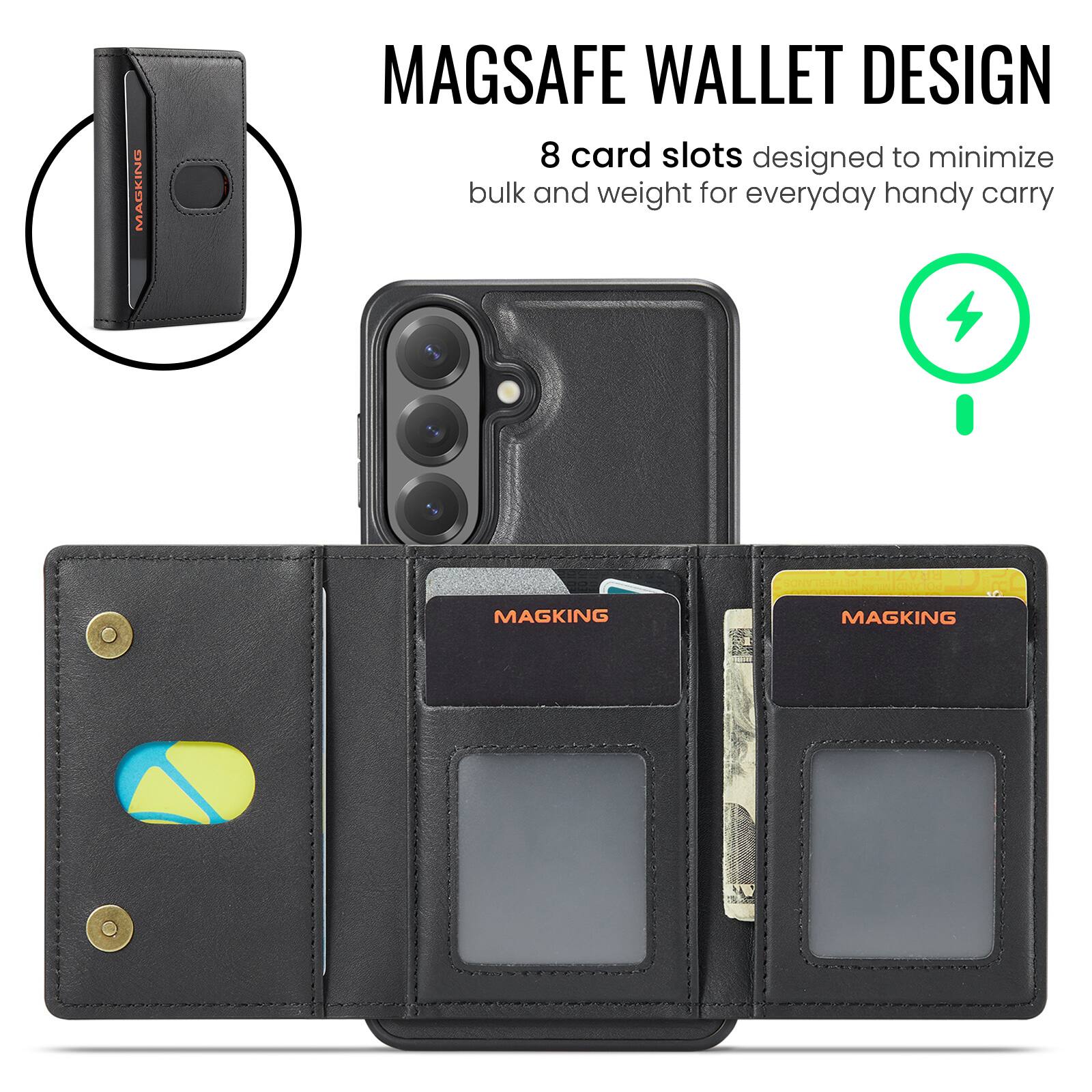 MAGSAFE WALLET DESIGN  
8 card slots designed to minimize bulk and weight for everyday handy carry