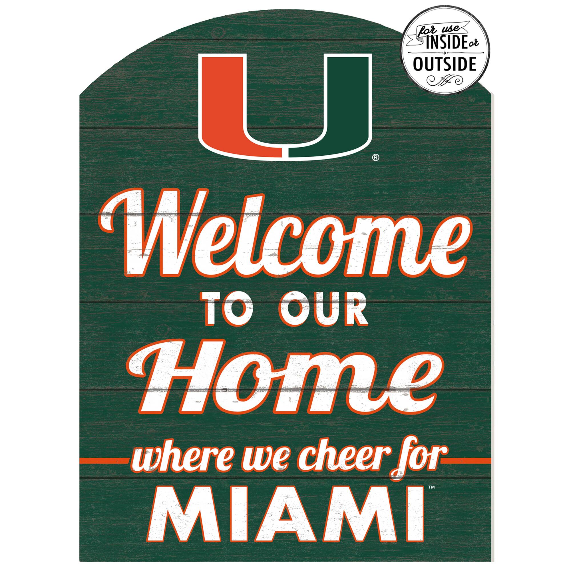 Miami Hurricanes 16'' x 22'' Marquee Sign