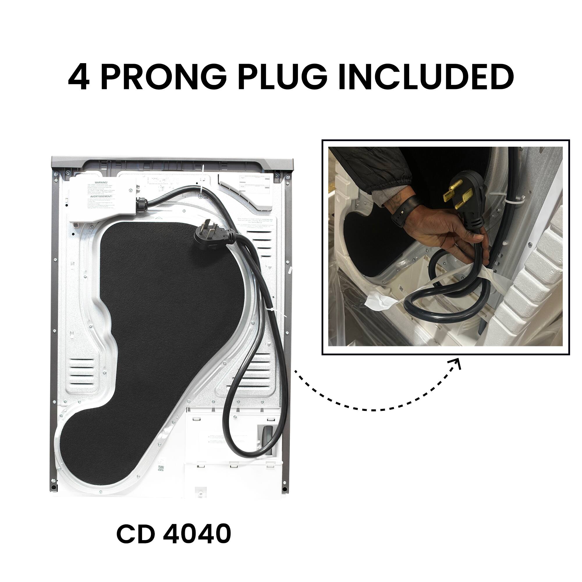 4 PRONG PLUG INCLUDED

CD 4040