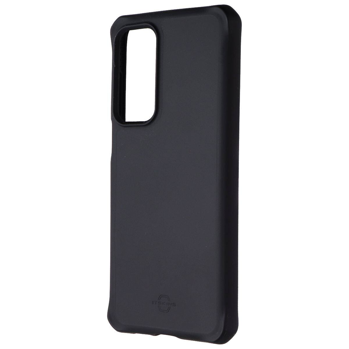 Front. Itskins - ITSKINS Spectrum Silk Series Case for Motorola Moto Edge (2021) - Black - Black.