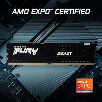Kingston FURY Beast 32GB (2 x 16GB) 288 Pin PC RAM DDR5 6000 (PC5 Kingston FURY Beast 32GB (2 x 16GB) 288 Pin PC RAM DDR5 6000 (PC5