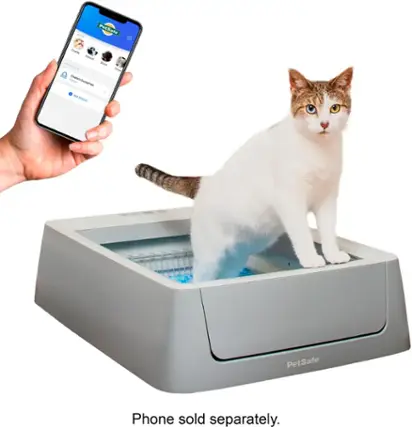 Pets PetSafe smart - PRISEUETS Boot Amone charen -oF T Atadac  PetSafe Phone sold separately.