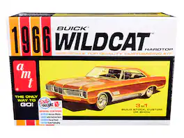 Skill 2 Model Kit 1966 Buick Wildcat Hardtop 3 in 1 Kit 1/25 Scale Model by AMT - Orange