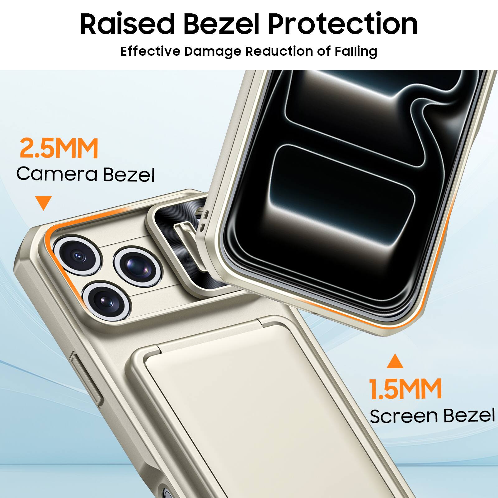 Dteck For Apple iPhone 18 Pro Rugged Flip Wallet Case with Sliding Lens ...