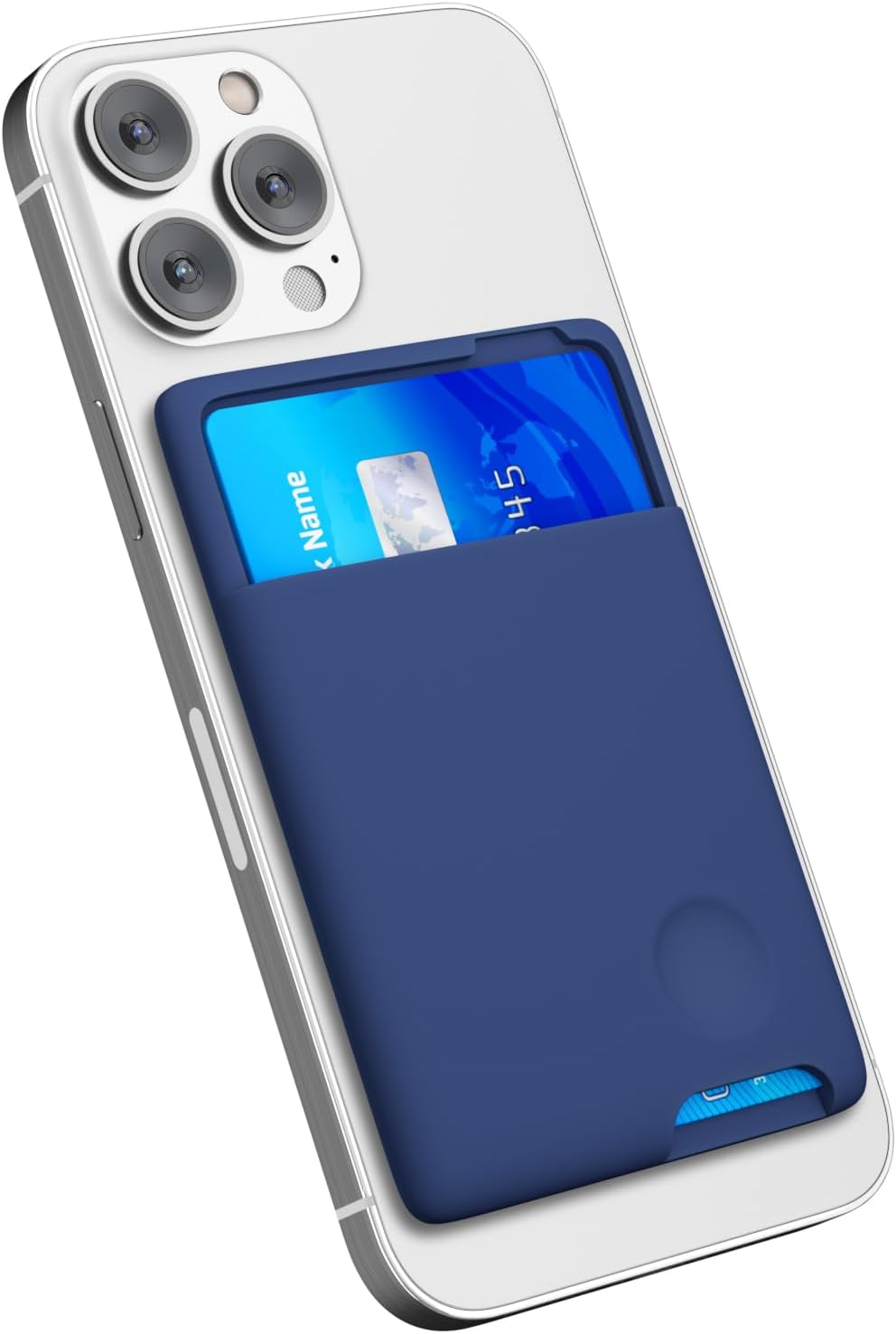 Back. Entronix - Entronix Silicone Card Holder for iPhone, Galaxy, and All Smartphones - Adhesive Wallet Back Pocket - Hot Pink.