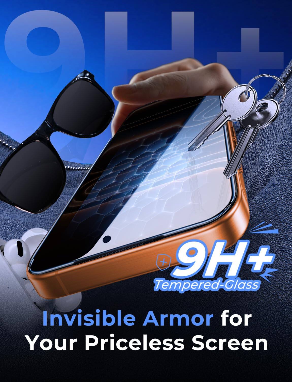 9H+ Tempered-Glass  
Invisible Armor for Your Priceless Screen