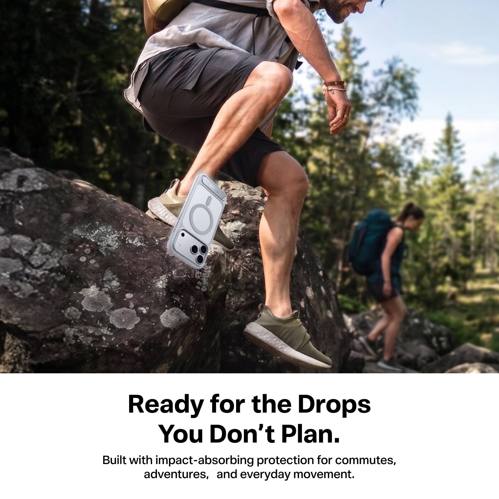 Ready for the Drops You Don't Plan.  
Built with impact-absorbing protection for commutes, adventures, and everyday movement.