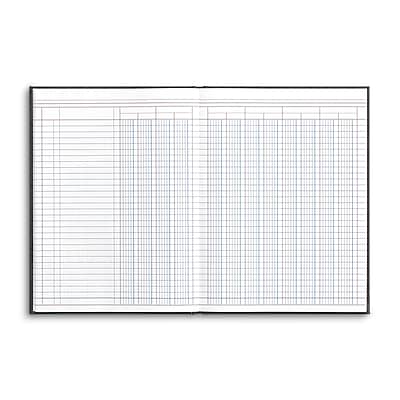 Alt View 1. Staples - Columnar Book, 12-Columns, 7.25" x 9.5", 40 Sheets/Book - Blue Marble/Gray Marble.