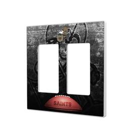 Keyscaper - New Orleans Saints Legendary Design Double Rocker Lightswitch Plate - Multicolor