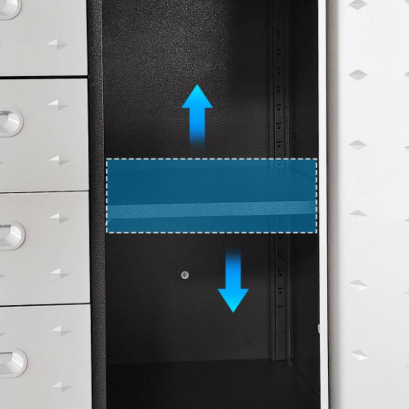 Alt View 5. ALEXOUN - Storage Cabinet - Heavy-Duty Metal Tool Storage Cabinet,with Lockable Wheels & 4 Drawers, for Garage Office Warehouse - Gray.