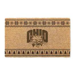 Jardine - Ohio Bobcats 18" x 30" Holiday Coir Doormat - Brown
