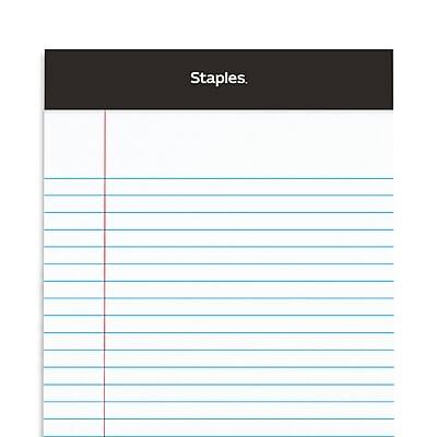 Alt View 5. Staples - Notepads, 5" x 8", Narrow Ruled, 100 Sheets/Pad, 6 Pads/Pack - White.