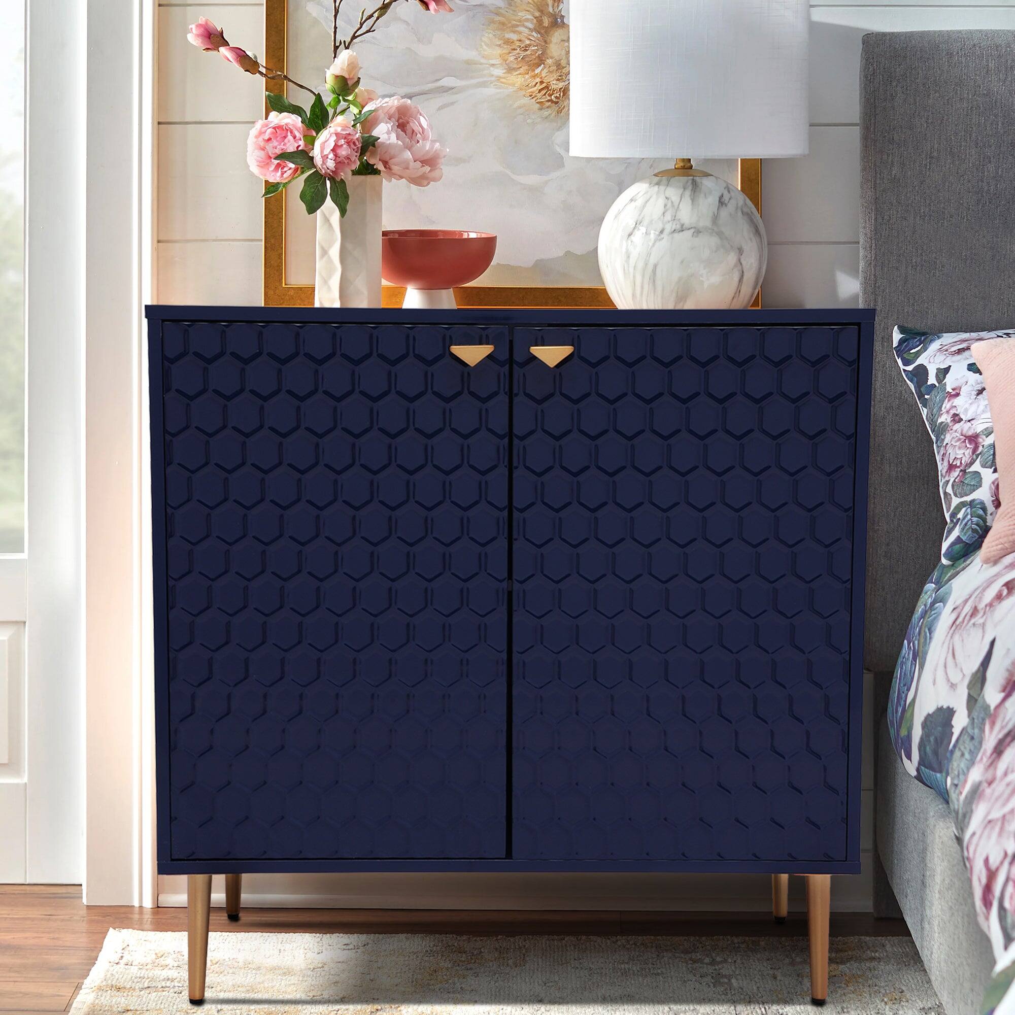 Alt View 9. Boyel Living - Boyel Living 2 Door Cabinet Storage Cabinet - Blue.