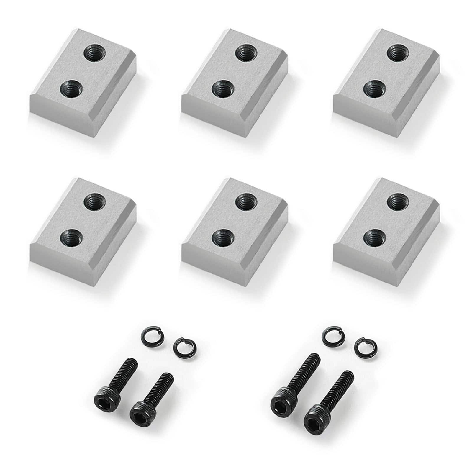 VEVOR - Rebar Cutter Blades, 6 Pcs Replacement Jaw Blades for 1Inch 25mm #8 Electric Rebar Cutter, Double-sided - Metallic color