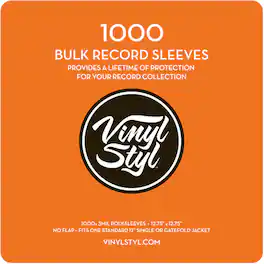 PopMarket - Vinyl Styl® VS-P-007 12 Inch Outer Record Sleeves - Open Top - 1000 Count Bulk PK (Clear) - BAGS / SLEEVES - Multicolor