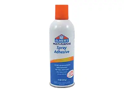ELMER'S MULTI-PURPOSE Spray Adhesive
ALLOWS FOR REPOSITIONING
DRIES PERMANENTLY
THICK, DRIES CLEAR
11 OZ (311g)