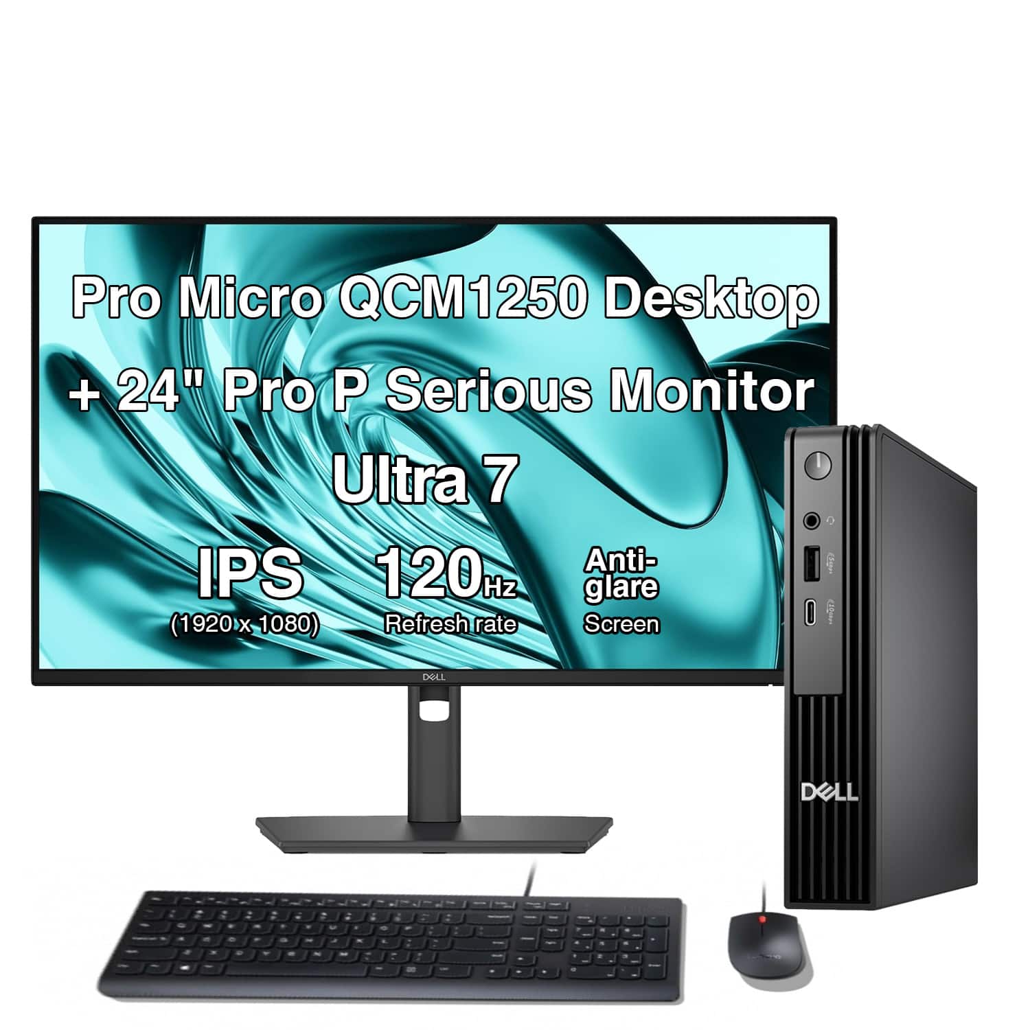 "Dell - Upgraded - Pro Slim Plus QBS1250 Desktop (Ultra 7-265, 32GB, 1TB SSD, Intel Graphics, Win 11 Pro) With 24"" monitor,1 Pack - Black" price history on PriceWatchPro