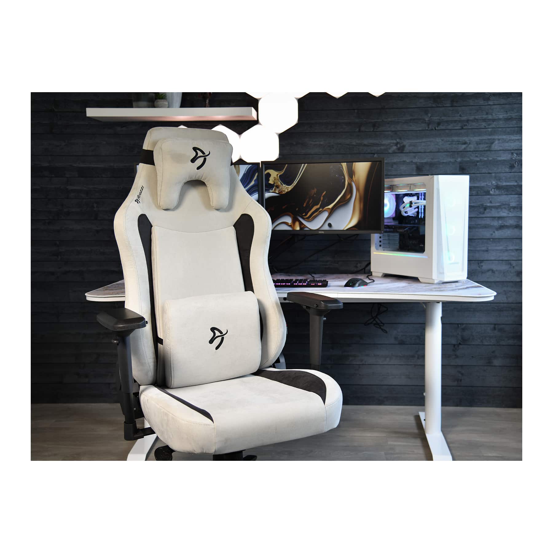 Arozzi Vernazza XL Supersoft Ergonomic Gaming Chair – Light Grey