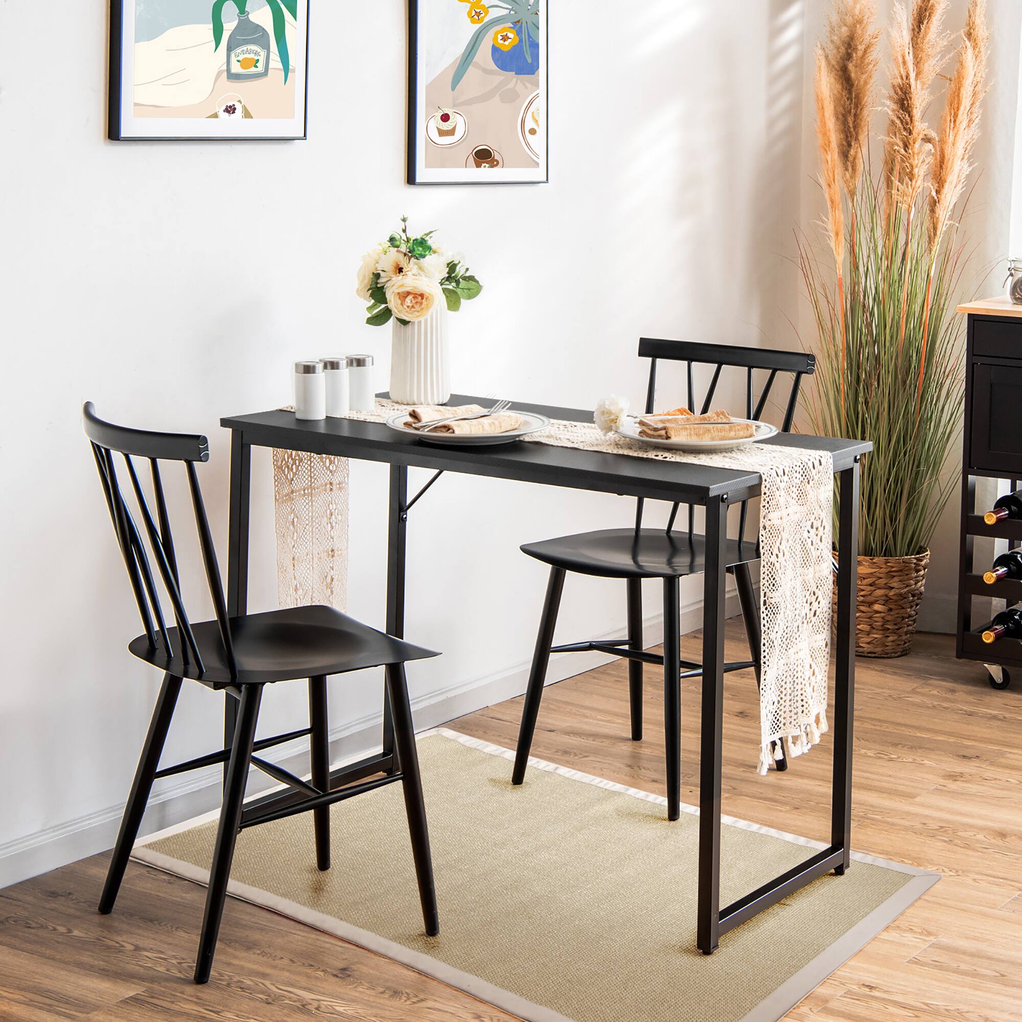 Alt View 1. Costway - Costway Computer Desk Writing Workstation Study Laptop Table Home Office - Black.