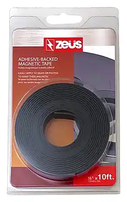 Zeus Adhesive-Backed Magnetic Tape
Easily apply to signs or photos to make them magnetic
1/2" x 10ft.
