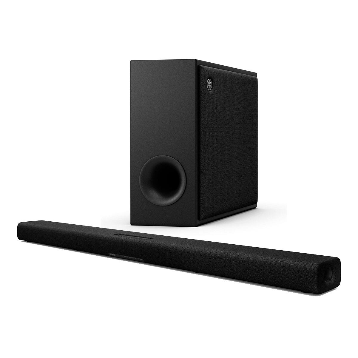 Front. Yamaha - Yamaha SR-X40A True X Bar 40A Dolby Atmos Soundbar with SW-X100ABL True X Sub 100A Wireless Subwoofer - Black.